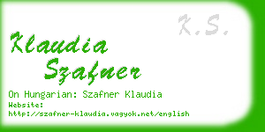 klaudia szafner business card